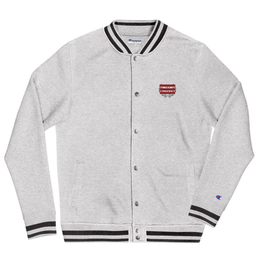 1ST FAMILY OLLECTION Embroidered Champion Bomber Jacket