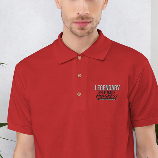 LEGENDARY SELF MADE POLOS Embroidered Polo Shirt