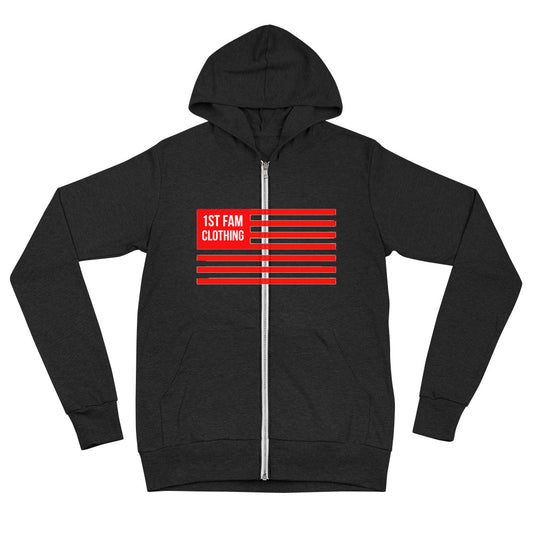 1STFAMCLOTHING Unisex zip hoodie